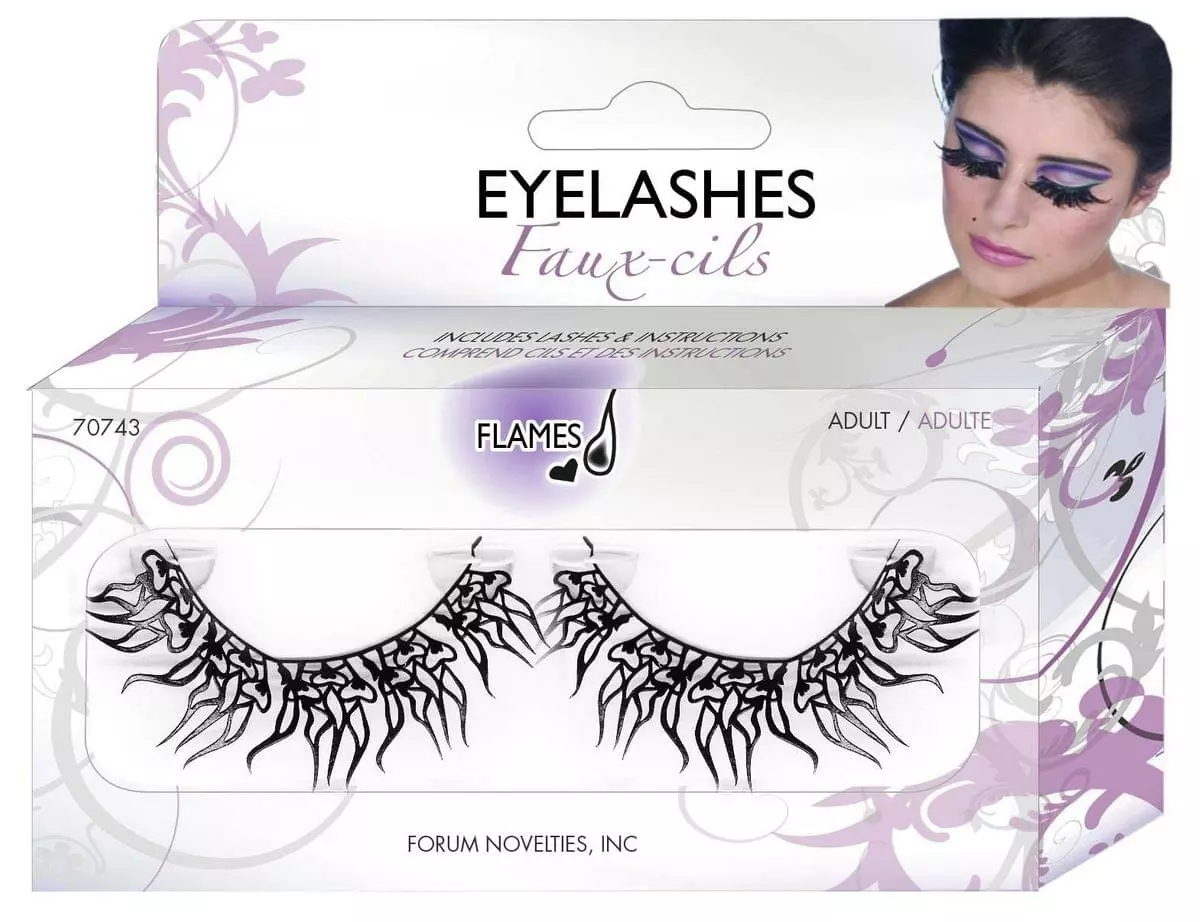 Forum Novelties Flaming Hearts Costume Paper Eye Lashes 3 Forum Novelties Flaming Hearts Costume Paper Eye Lashes