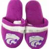 Forever Collectibles Kansas State Glitter Stripe Slide Slipper Adult -Bioworld Shop FVC 11602 CA