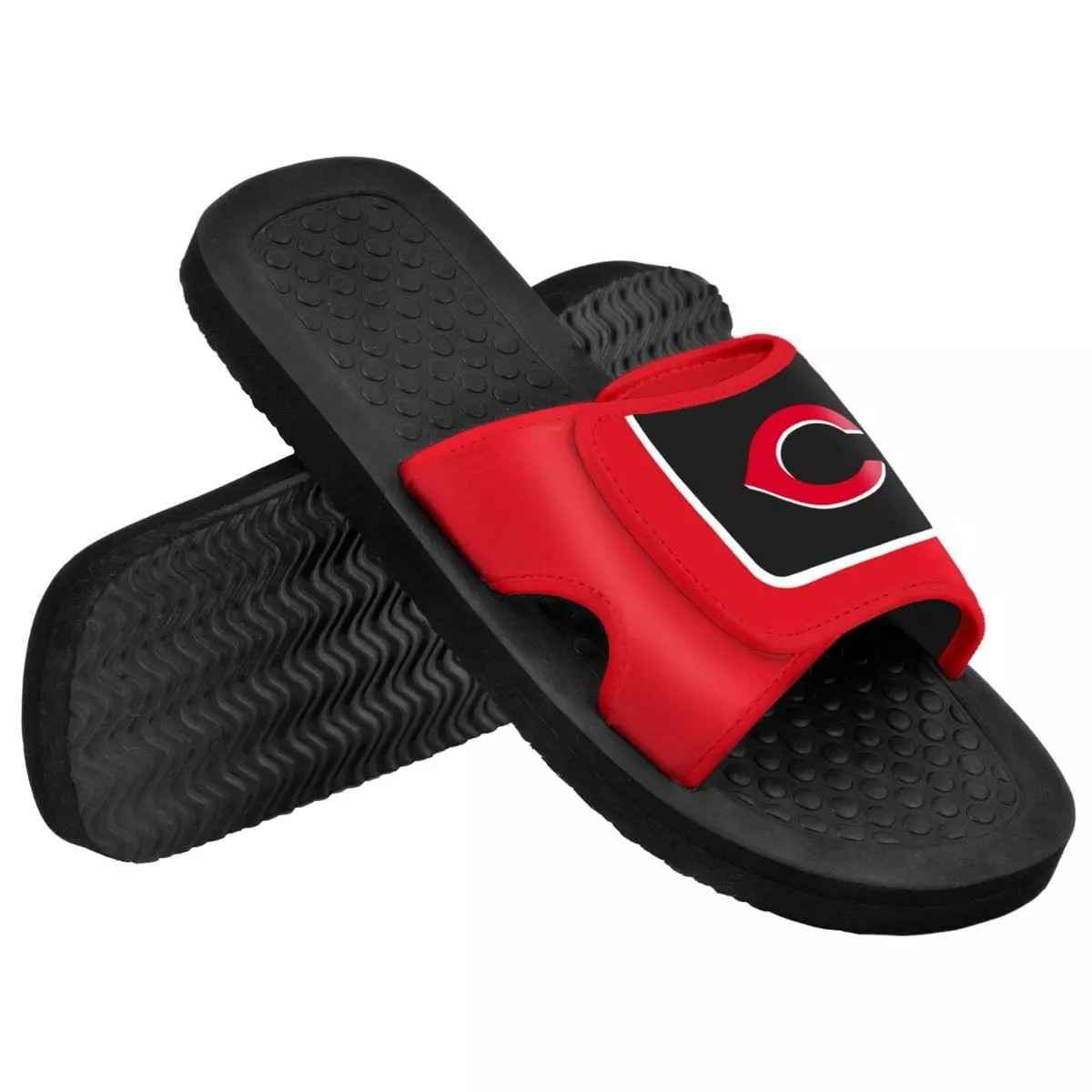 Forever Collectibles Cincinnati Reds MLB Mens Shower Slide Flip Flops 3 Forever Collectibles Cincinnati Reds MLB Mens Shower Slide Flip Flops