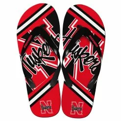 Forever Collectibles Nebraska Cornhuskers Unisex Big Logo Flip Flops