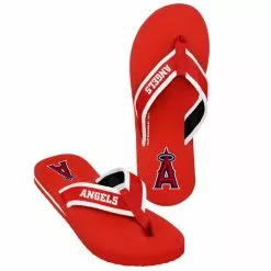 Forever Collectibles Los Angeles Angels MLB Mens Team Color Contour Flip Flops