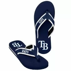 Forever Collectibles Tampa Bay Rays MLB Mens Team Color Contour Flip Flops