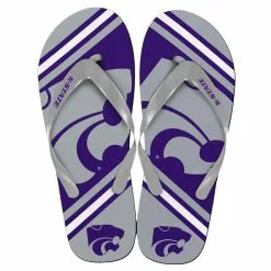 Forever Collectibles Kansas State Wildcats Unisex Big Logo Flip Flops