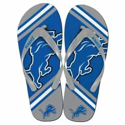 Forever Collectibles Detroit Lions NFL Unisex Big Logo Flip Flops