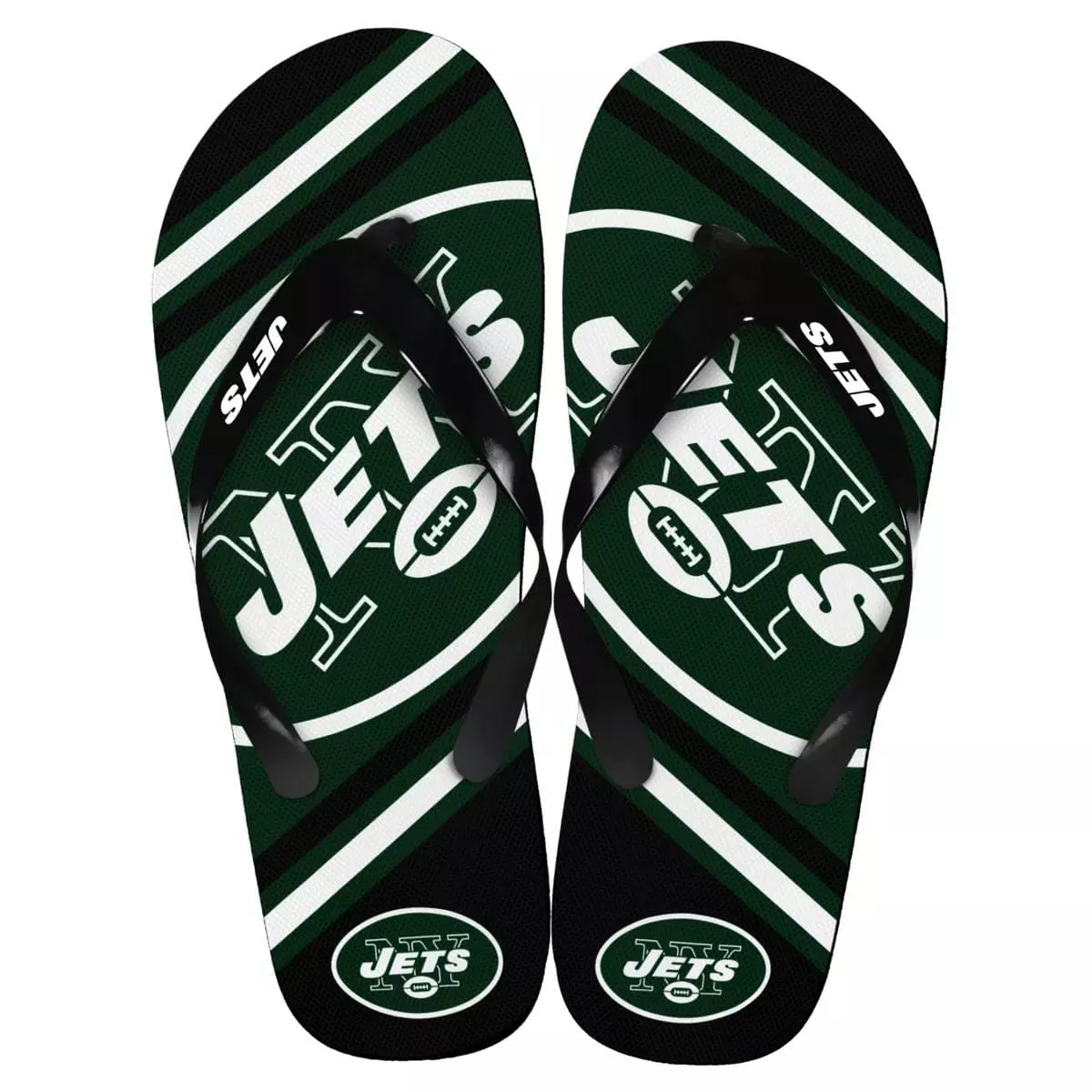 Forever Collectibles New York Jets NFL Unisex Big Logo Flip Flops 3 Forever Collectibles New York Jets NFL Unisex Big Logo Flip Flops