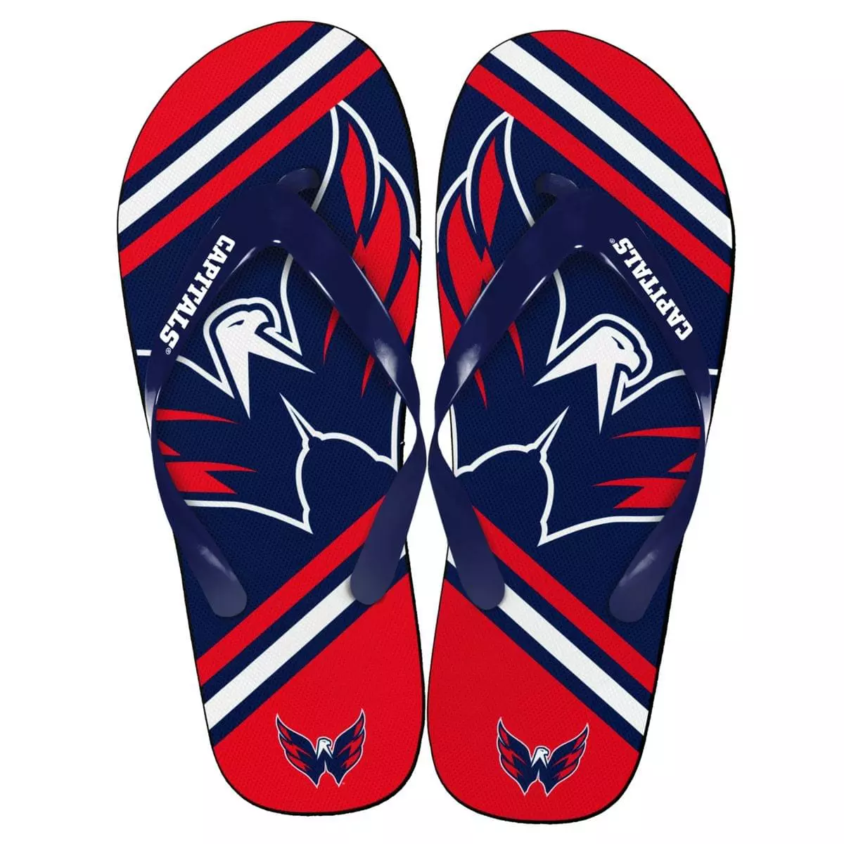 Forever Collectibles Washington Capitals NHL Unisex Big Logo Flip Flops 3 Forever Collectibles Washington Capitals NHL Unisex Big Logo Flip Flops