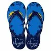 Forever Collectibles San Diego Chargers NFL Womens Paint Splatter Flip Flops -Bioworld Shop FVC FFWMNFHRT13SCG CA