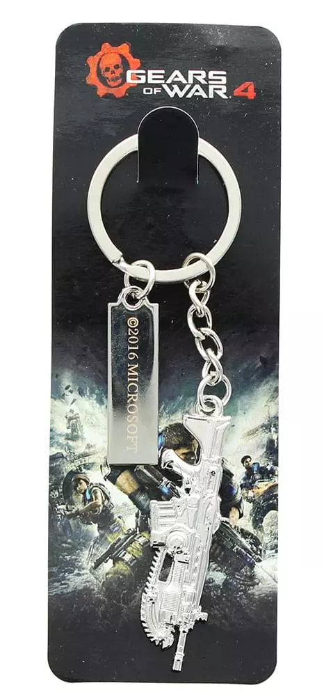 Huge Crate Gears Of War 4 Lancer Pewter 3D Relief Key Ring 3 Huge Crate Gears Of War 4 Lancer Pewter 3D Relief Key Ring