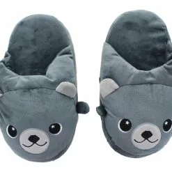 MMG Brands Moosh-Moosh Adult Plush Slipperz - Cody The Grey Bear