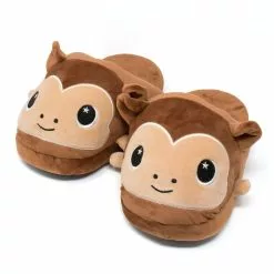 MMG Brands Moosh-Moosh Adult Plush Slipperz - Brown Chunky Monkey