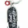 Monogram International Inc. Best Friend Black Flip Flop Pewter Key Ring -Bioworld Shop MNG 23513 CA scaled