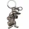 Monogram International Inc. Alice Through The Looking Glass Pewter Key Ring: Rabbit -Bioworld Shop MNG 25326 CA