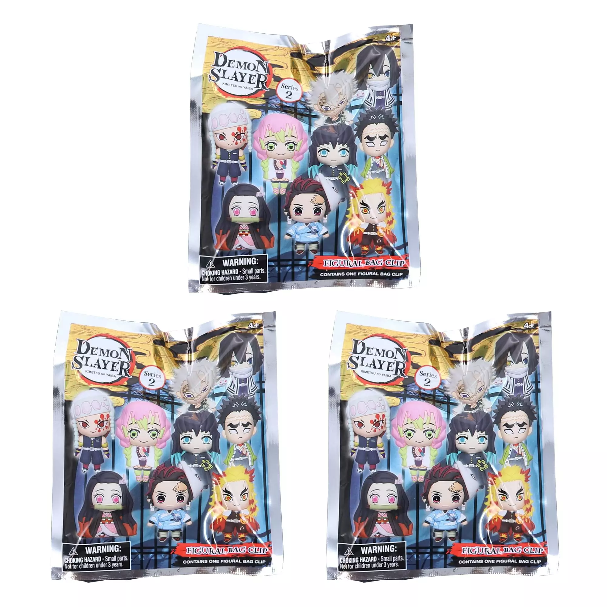 Monogram International Inc. Demon Slayer Series 2 3D Foam Bag Clip | Lot Of 3 3 Monogram International Inc. Demon Slayer Series 2 3D Foam Bag Clip | Lot Of 3