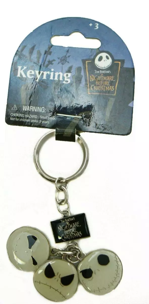 Monogram International Inc. Disney Nightmare Before Christmas 3 Expressions Jack Key Ring 3 Monogram International Inc. Disney Nightmare Before Christmas 3 Expressions Jack Key Ring