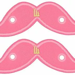 Shwings Shoe Accessories: Awareness Baby Pink Mustache