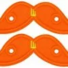 Shwings Shoe Accessories: Neon Orange Handlebar Mustache -Bioworld Shop SHW 11713 CA
