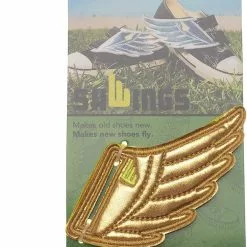 Shwings Shoe Accessories: Gold Foil Wings Slotted -Bioworld Shop SHW 20101 CC