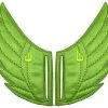 Shwings Shoe Accessories: Apple Green Wings Slotted -Bioworld Shop SHW 20106 CA