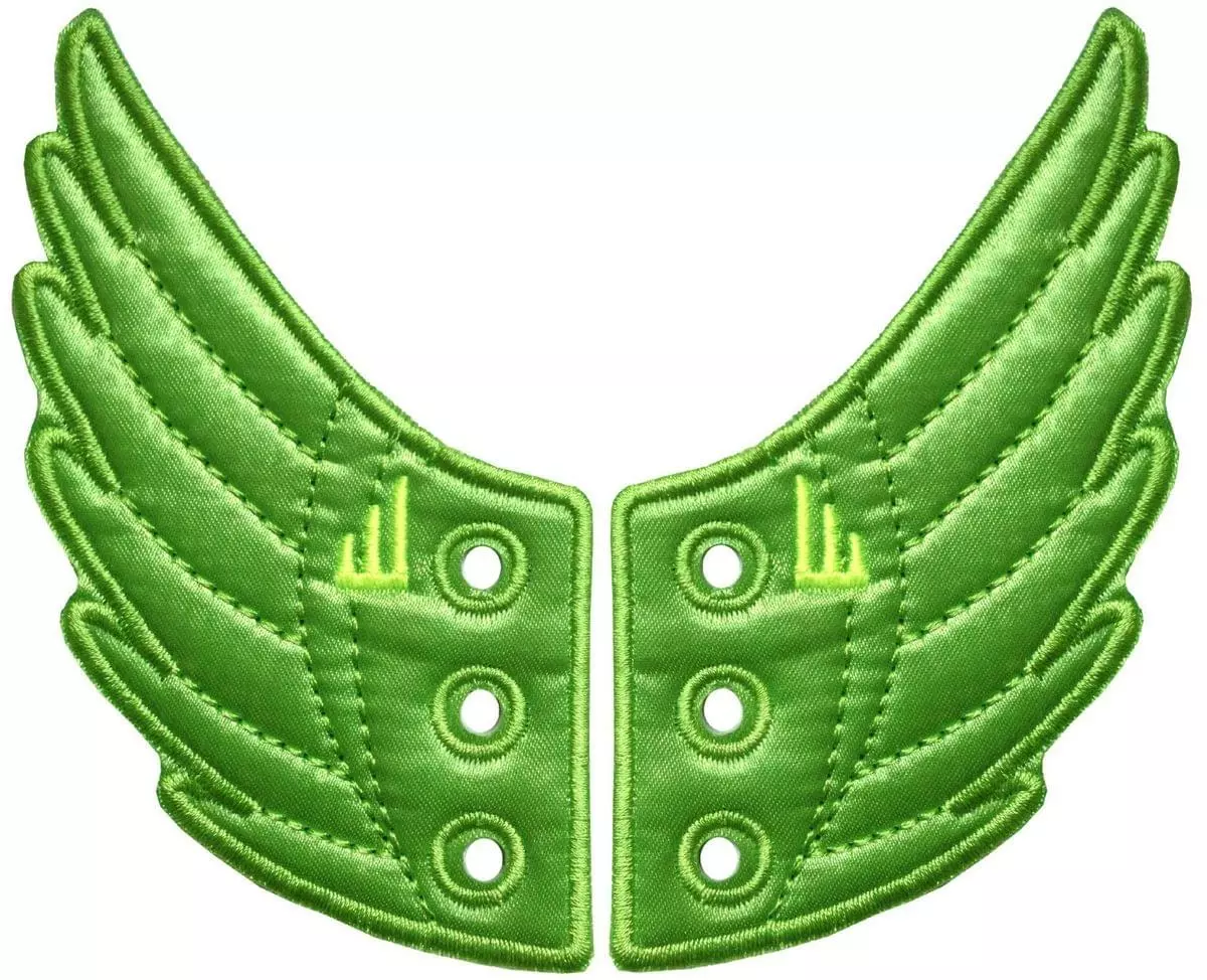 Shwings Shoe Accessories: Apple Green Wings 3 Shwings Shoe Accessories: Apple Green Wings