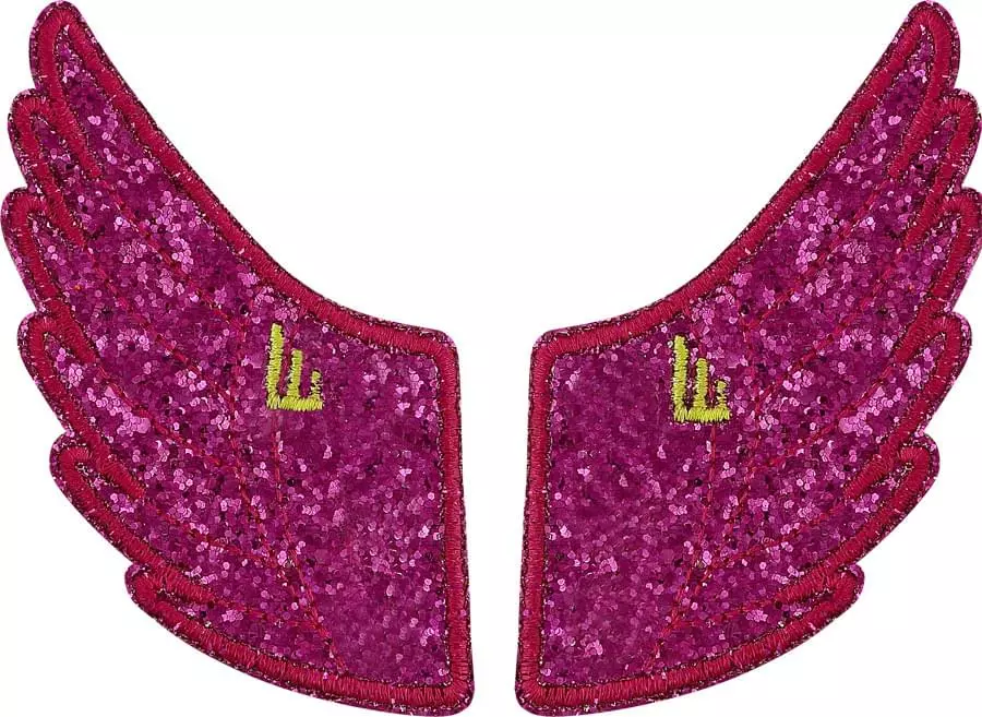 Shwings Shoe Accessories: Glitter Fuchsia Wing Clips 3 Shwings Shoe Accessories: Glitter Fuchsia Wing Clips