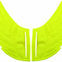 Shwings Shoe Accessories: Neon Yellow Wings Slotted