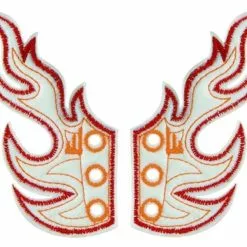 Shwings Shoe Accessories: White Foil Flame