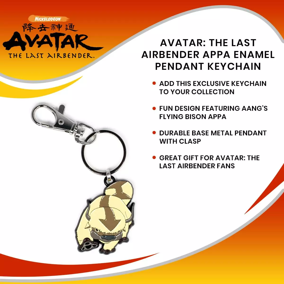 SalesOne LLC Avatar: The Last Airbender Appa Enamel Pendant Keychain 9 SalesOne LLC Avatar: The Last Airbender Appa Enamel Pendant Keychain - Image 7