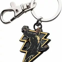 SalesOne LLC DC Black Adam Lightning Bolt Pendant Keychain -Bioworld Shop SOI BADMKC01 CC