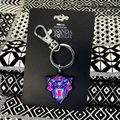 SalesOne LLC Marvel Black Panther Wakanda Forever Purple Panther Keychain -Bioworld Shop SOI BKPR2WFKC02 CC