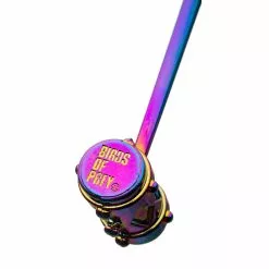 SalesOne LLC Birds Of Prey Harley Quinn 3D Mallet With Rainbow Finish Metal Key Chain -Bioworld Shop SOI BOPHARQMALTKC1 CC