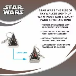 SalesOne LLC Star Wars The Rise Of Skywalker Light-Up Wayfinder Car & Backpack Keychain Ring -Bioworld Shop SOI SW9WAYFKC01 CGR