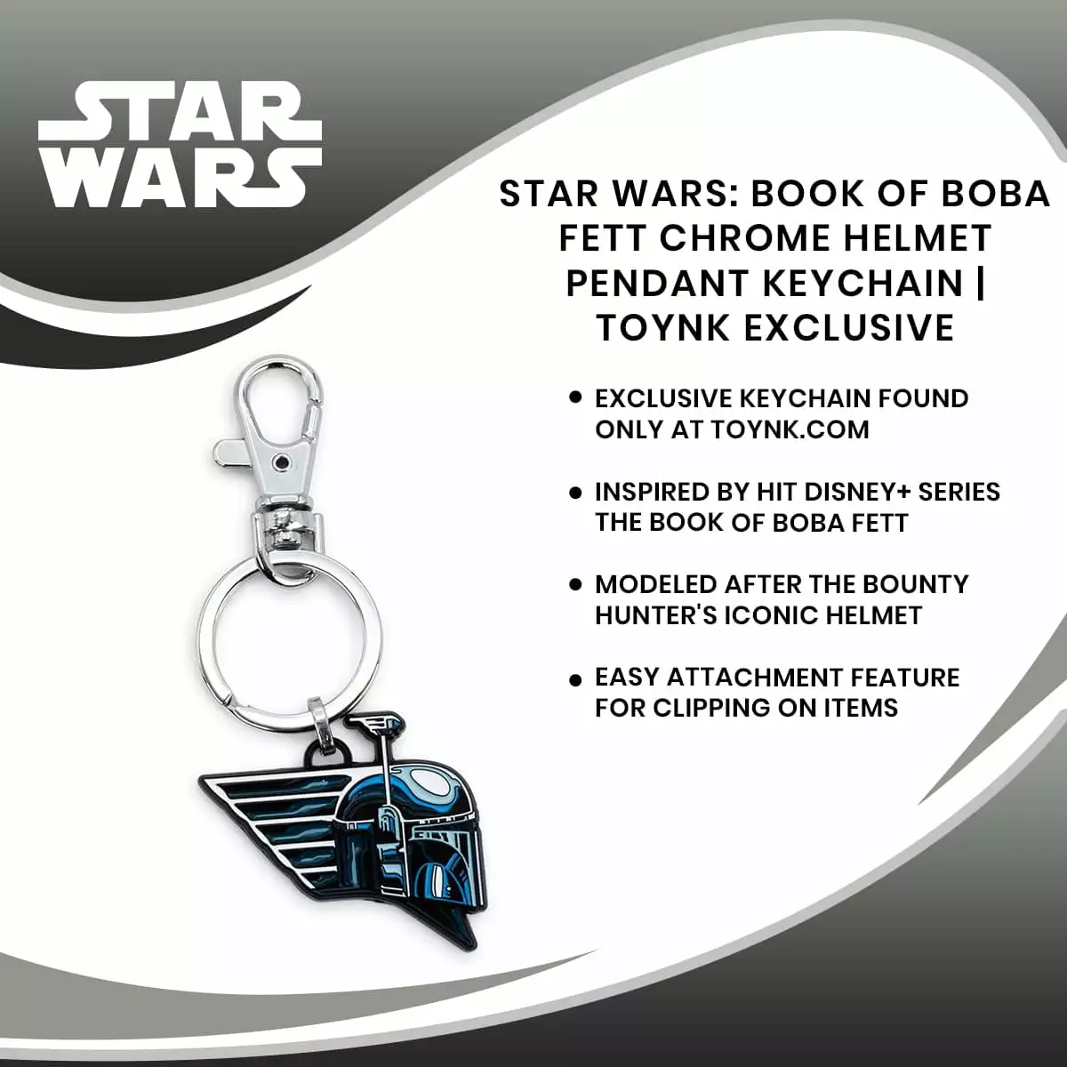 SalesOne LLC Star Wars: Book Of Boba Fett Chrome Helmet Pendant Keychain | Toynk Exclusive 9 SalesOne LLC Star Wars: Book Of Boba Fett Chrome Helmet Pendant Keychain | Toynk Exclusive - Image 7
