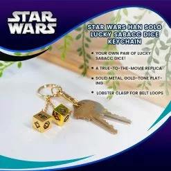 SalesOne LLC Star Wars Han Solo Lucky Sabacc Dice Keychain 15 SalesOne LLC Star Wars Han Solo Lucky Sabacc Dice Keychain -Bioworld Shop SOI SWHSDICEKC01 CGR