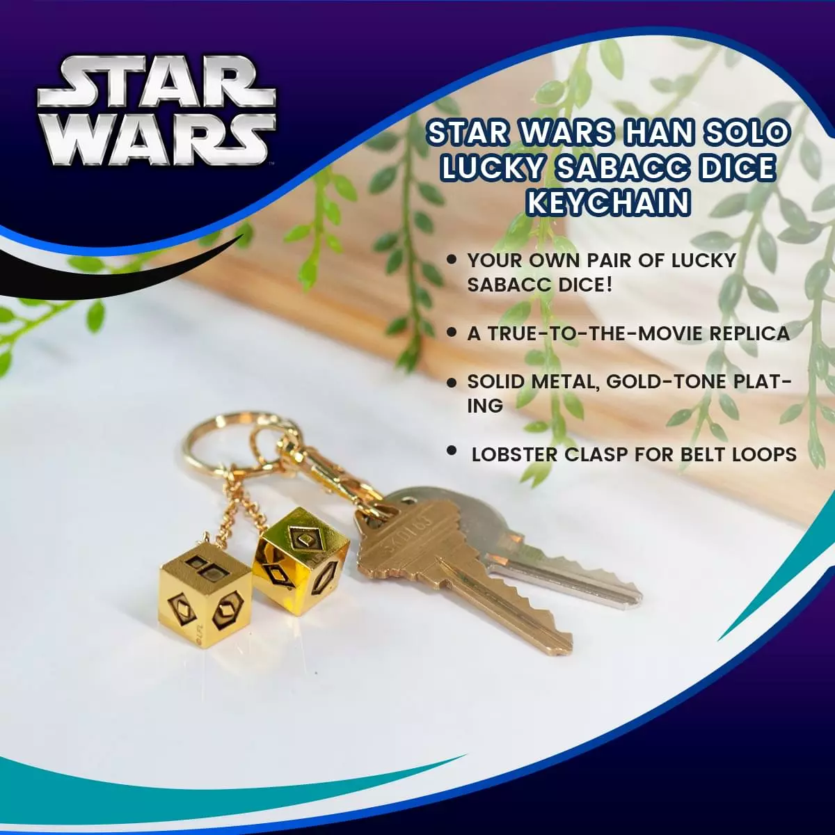SalesOne LLC Star Wars Han Solo Lucky Sabacc Dice Keychain 9 SalesOne LLC Star Wars Han Solo Lucky Sabacc Dice Keychain - Image 7