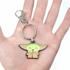 SalesOne LLC Star Wars: The Mandalorian, The Child "Baby Yoda" Happy Enamel Keychain -Bioworld Shop SOI SWMAN2YODAKC01 CC