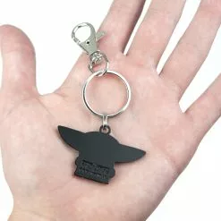 SalesOne LLC Star Wars: The Mandalorian, The Child "Baby Yoda" Happy Enamel Keychain -Bioworld Shop SOI SWMAN2YODAKC01 CD