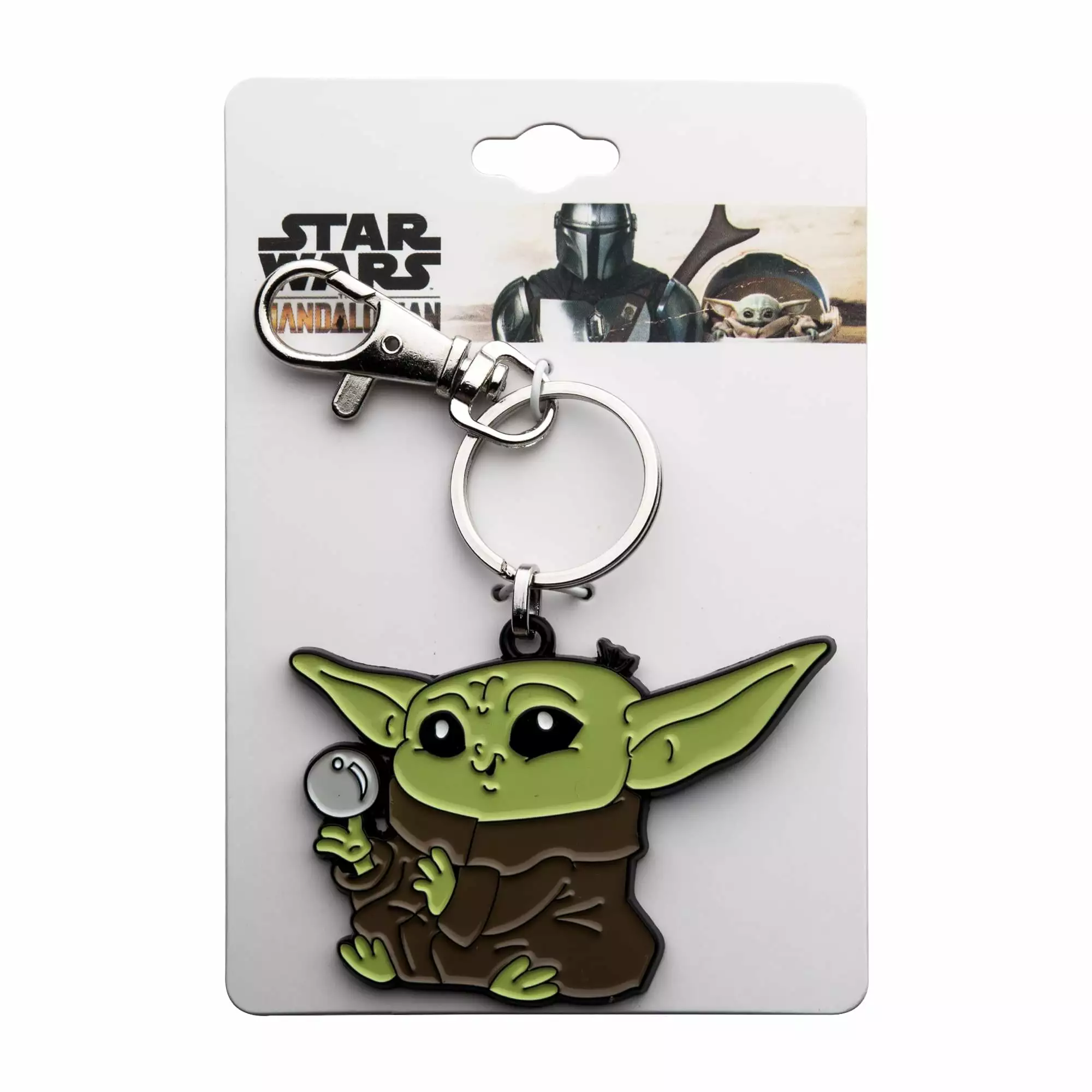 SalesOne LLC Star Wars The Mandalorian Grogu With Ball Enamel Pendant Keychain 4 SalesOne LLC Star Wars The Mandalorian Grogu With Ball Enamel Pendant Keychain - Image 2