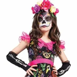 Seeing Red Day Of The Dead Adult Costume Flower Headpiece