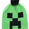 ThinkGeek, Inc. Minecraft Creeper Pom Knit Beanie | Green | One Size -Bioworld Shop THG KNJO MC CRP CA