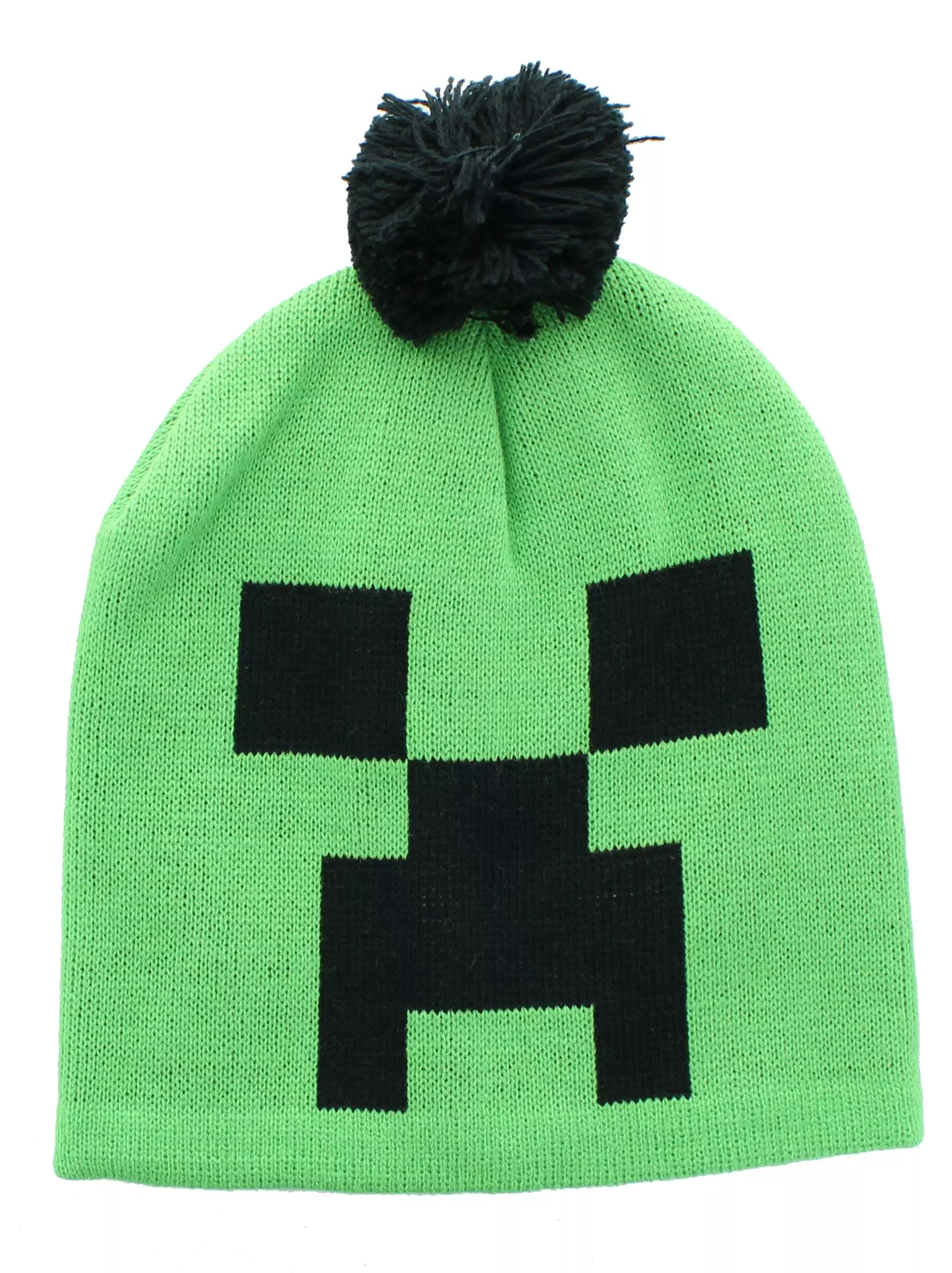 ThinkGeek, Inc. Minecraft Creeper Pom Knit Beanie | Green | One Size 3 ThinkGeek, Inc. Minecraft Creeper Pom Knit Beanie | Green | One Size