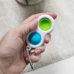 Toynk Push Pop Toy 2-Button Keychain | Blue/Green 11 Toynk Push Pop Toy 2-Button Keychain | Blue/Green -Bioworld Shop TNK 93060 CC