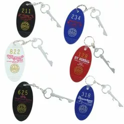 Toynk Retro Motel Key Fobs Set Of 6