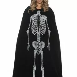 Underwraps Skeleton Adult Deluxe Velvet Costume Cape