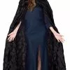 Underwraps 63" Black Taffeta Pintuck Adult Costume Cape -Bioworld Shop UDW 29404 CA