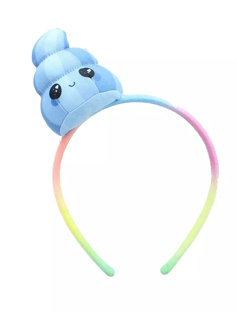 Seven20 Glitter Galaxy Plush Blue Poop Emoji Child Costume Headband 3 Seven20 Glitter Galaxy Plush Blue Poop Emoji Child Costume Headband