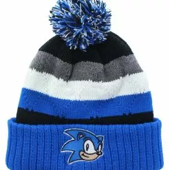 USPA Accessories LLC Sonic The Hedgehog Cuffed Knit Beanie W/ Sonic Emblem