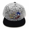USPA Accessories LLC Sonic The Hedgehog I'm Outta Here Adjustable Snapback Hat | One Size -Bioworld Shop USP 74327 CA