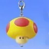 BANPRESTO Super Mario Brothers Yellow & Red Mushroom Connecting Clip On/Keychain