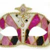 Bauer Pacific Imports Venetian Party Fantasy Adult Costume Mask Pink -Bioworld Shop bpi 90858 fa