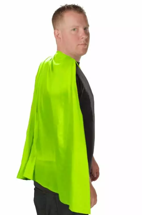 Costume Agent Deluxe Super Hero Costume Cape Lime Green 3 Costume Agent Deluxe Super Hero Costume Cape Lime Green